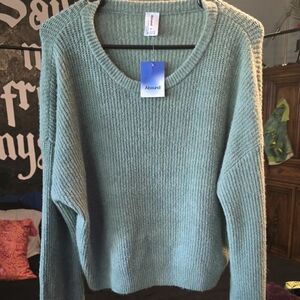 Mint green knit sweater